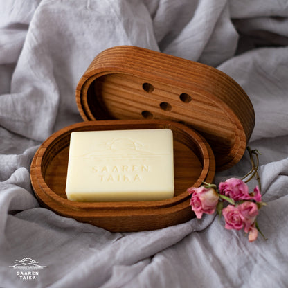 Novaträ  tvålbox som kan omvandlas till två tvålhållare