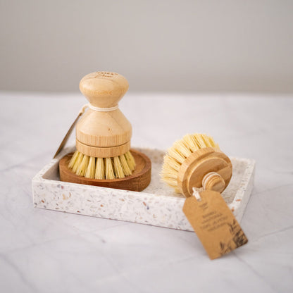 Bambu Rengöringsborste med skruvbart utbyteshuvud - Ekologisk,  innehåller ej bytes borste