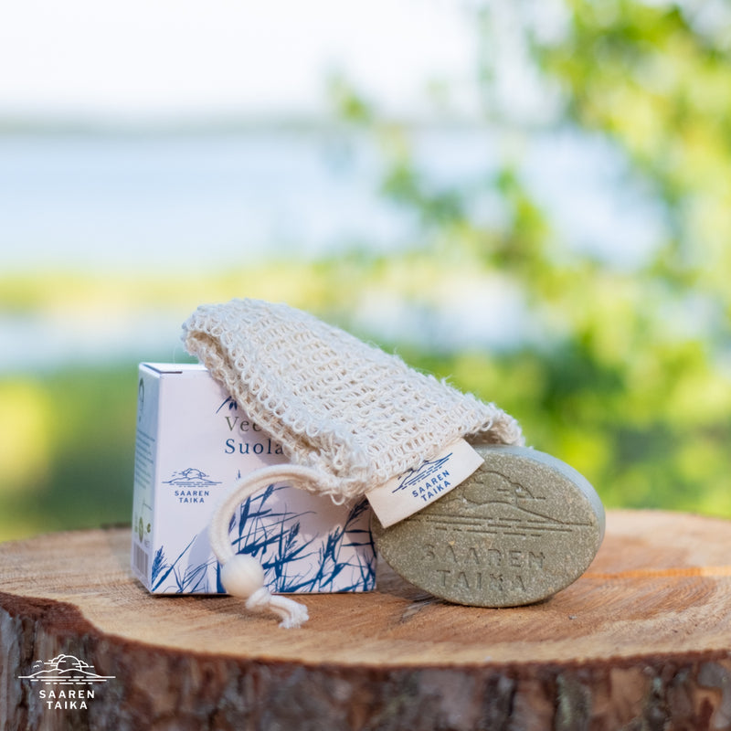 Tvålpåse för skonsam exfoliering och tvätt av huden